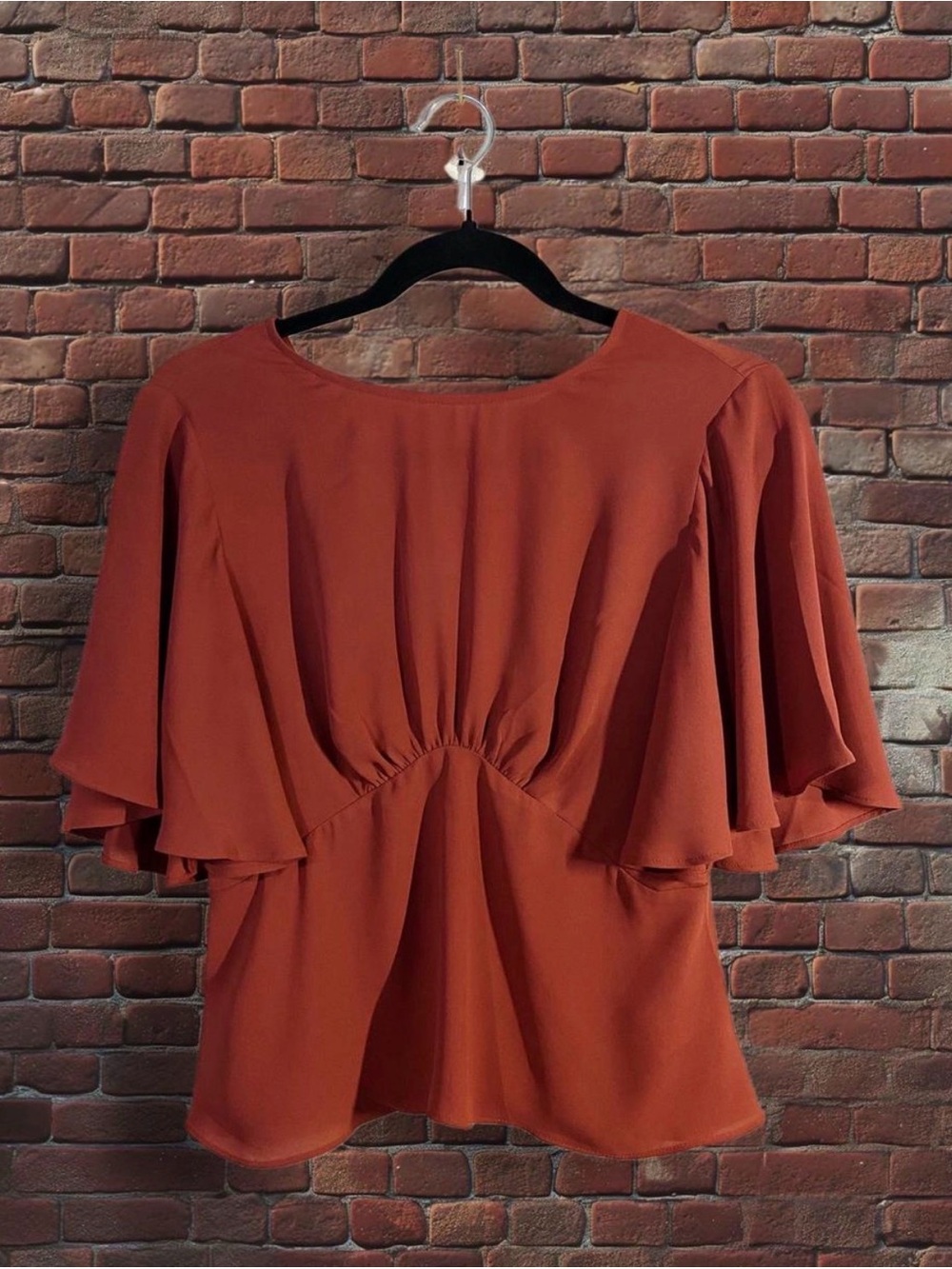 Express Women’s Rustic Flutter Sleeve Blouse